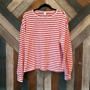 Red and white medium long sleeve by Flawless